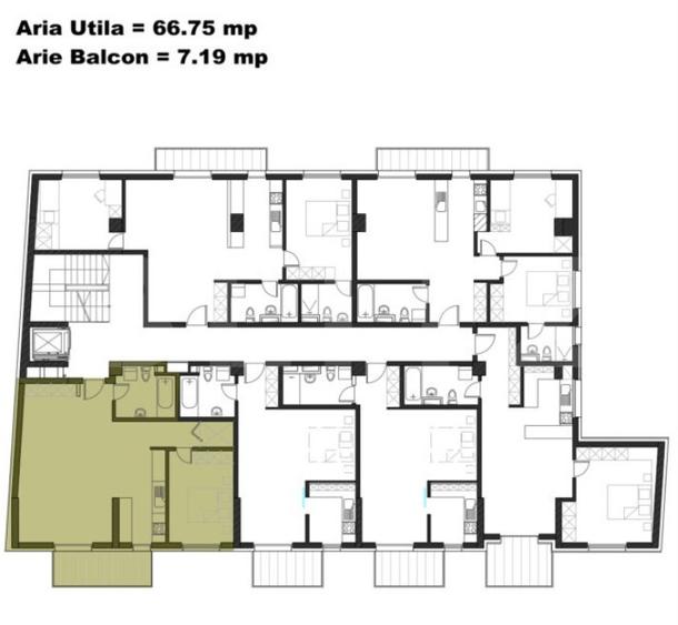Apartament cu 2 camere semidecomandat în Mărăști — fotografia 3