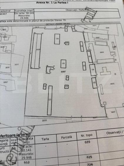 Teren Construcții intravilan de 36170 mp, în Sud-Vest