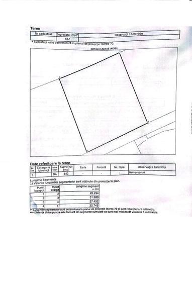 Teren Construcții intravilan de 842 mp, în Baciu