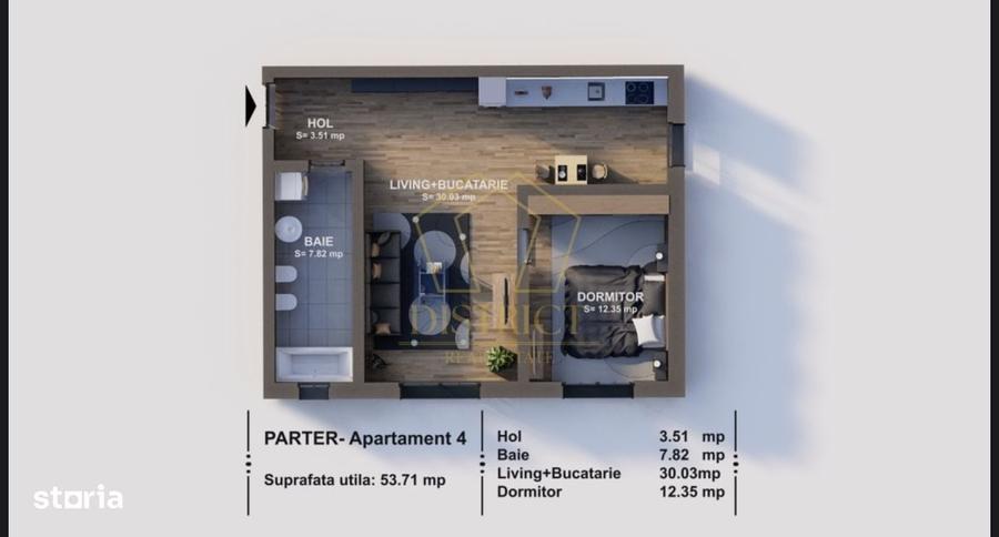 Apartament cu 2 camere în Braytim