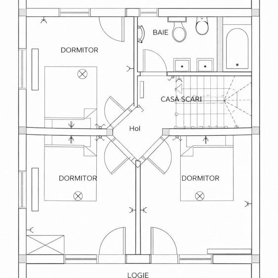 Casa individuala, 4 camere, 95mp si teren 265 mp - 2