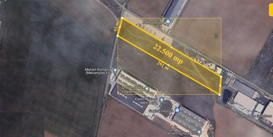 Teren Construcții intravilan de 22500 mp, în Centura Nord