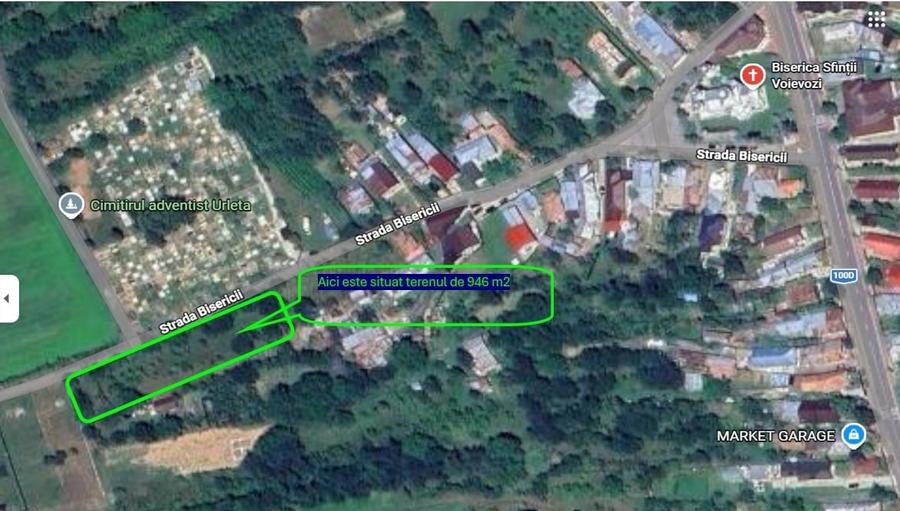 Teren intravilan de 946 mp, în Urleta