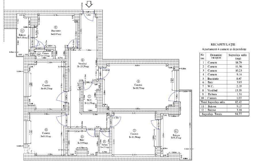 Apartament cu 4 camere decomandat în Tei — fotografia 3