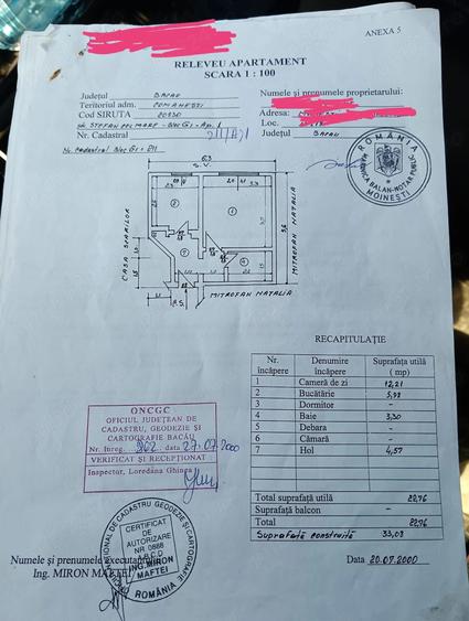 Garsonieră decomandată în Coman