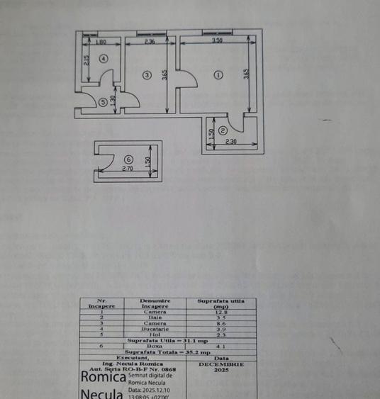 Apartament cu 2 camere semidecomandat în Dorobanți