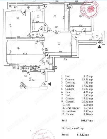 Apartament cu 5 camere decomandat în Amzei