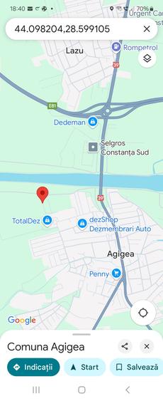 Loc Agigea / Judetul Cta /Teren intravilan 500 mp cu o deschidere stradala 16 ml - 2