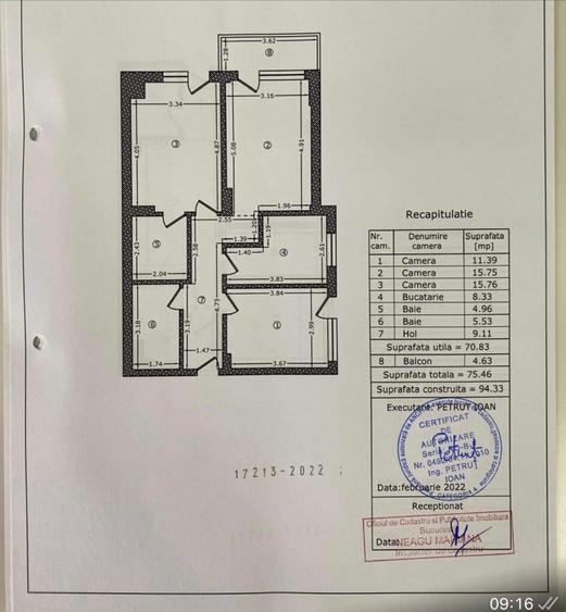 Apartament cu 3 camere decomandat, mobilat în Dămăroaia