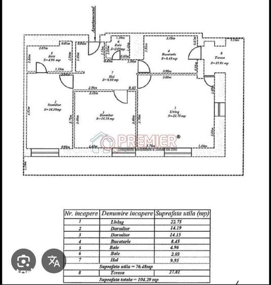 Asmita Gardens - 3 Camere - Terasa - 7