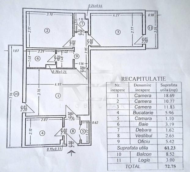 Apartament cu 3 camere semidecomandat, mobilat în Drumul Taberei