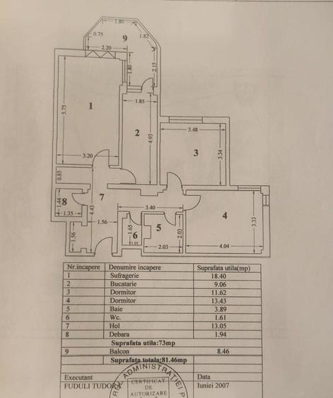 Apartament cu 3 camere decomandat, mobilat în Faleza Nord