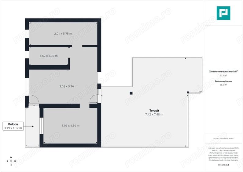 Apartament cu 2 camere decomandat în Chișoda