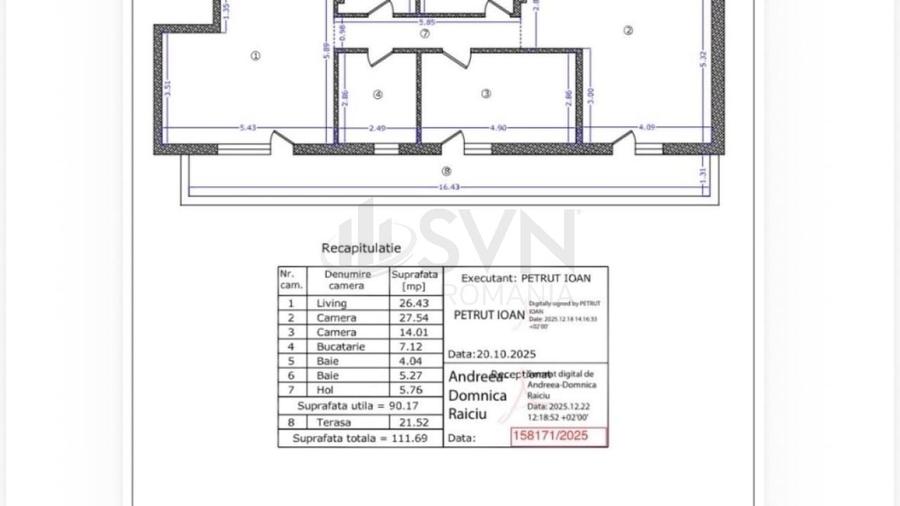 Apartament cu 3 camere decomandat în Aviației