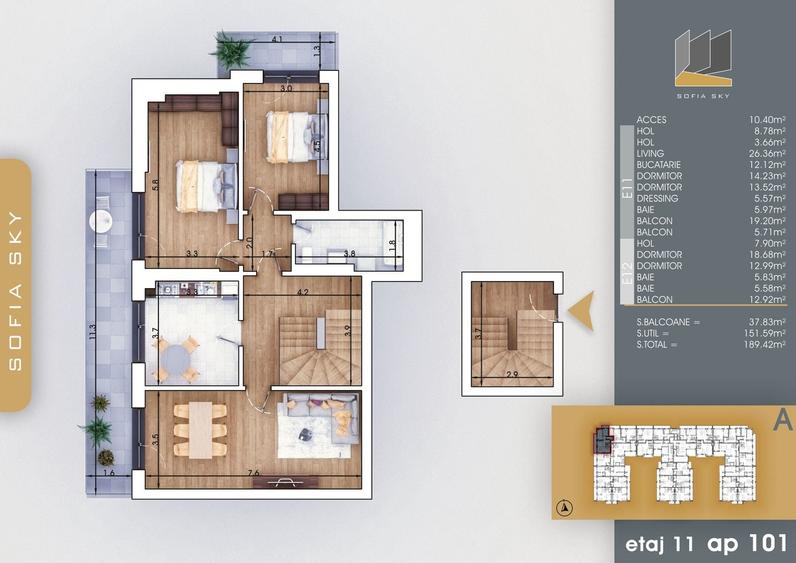 Apartament cu 5 camere semidecomandat în Theodor Pallady