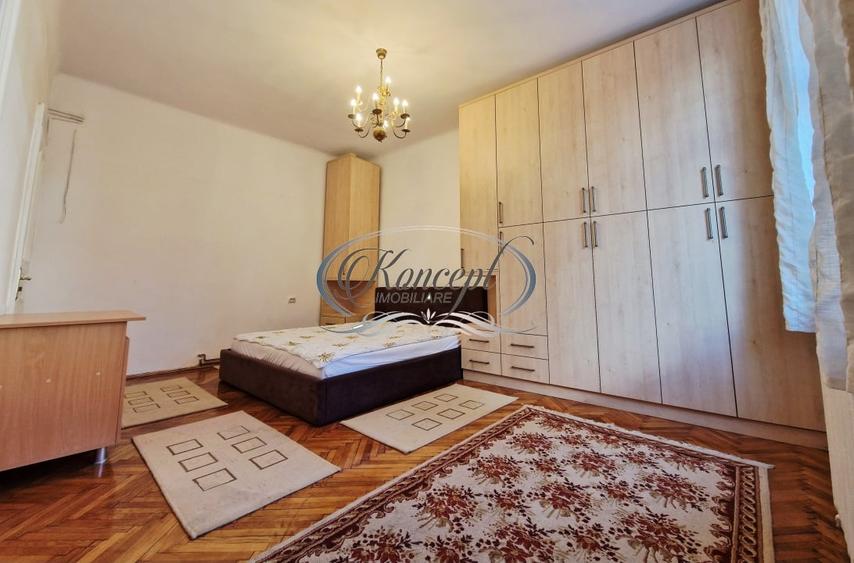 Apartament cu 3 camere semidecomandat, mobilat în Central