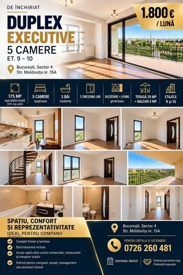 Apartament cu 4 camere decomandat în Central