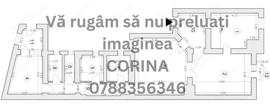 Apartament cu 3 camere semidecomandat în Cișmigiu