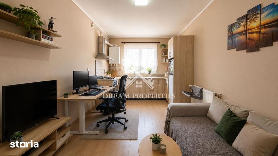 Apartament cu 2 camere semidecomandat, mobilat în Apahida