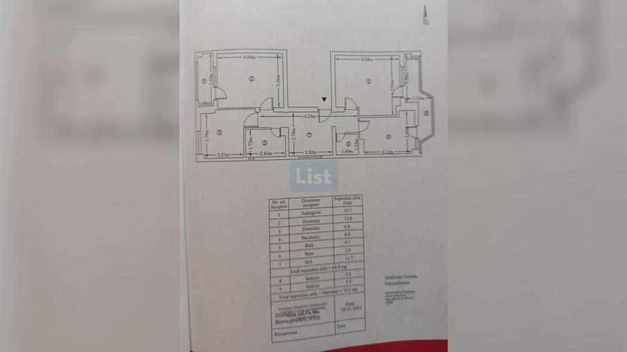 Apartament cu 3 camere decomandat în Siderurgiștilor