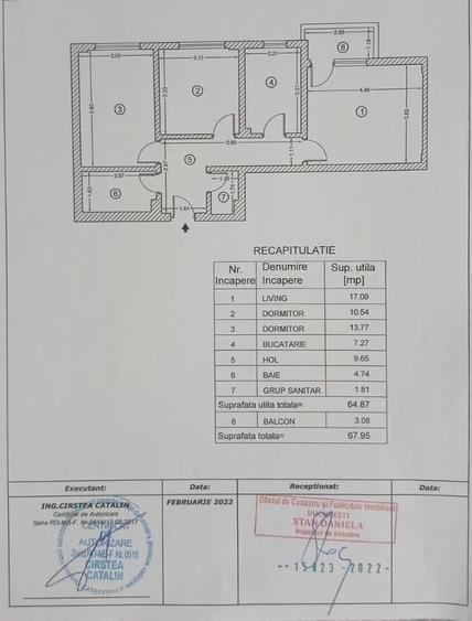 3 camere mobilat/ utilat Rotar Park 2 // 2 bai // Loc de parcare acoperit - 9