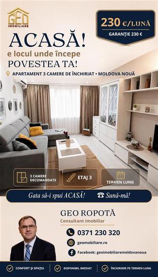 Apartament 3 camere in zona centrala Moldova Noua - 1