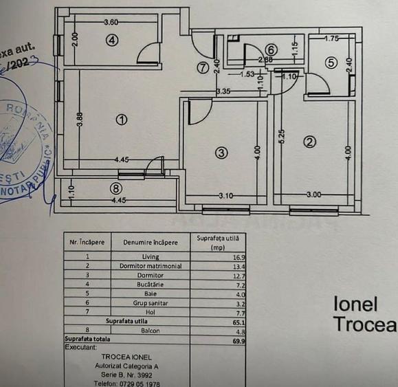 Apartament cu 3 camere decomandat, mobilat în Gorjului