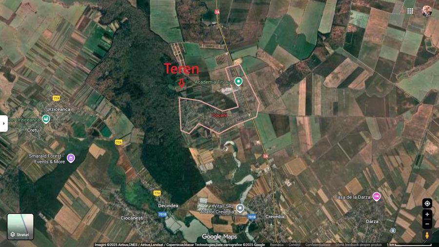 Teren Construcții intravilan de 2822 mp, în Cocani