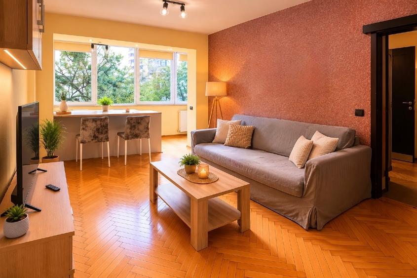 Apartament cu 2 camere semidecomandat, mobilat în Pajura