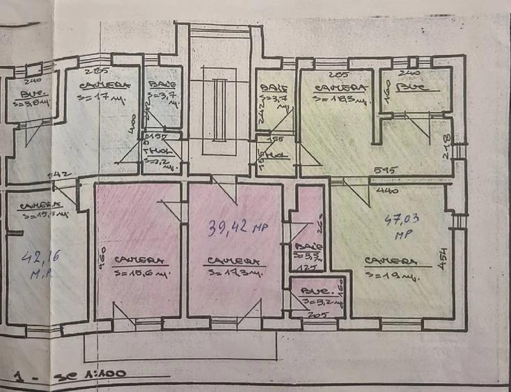 Apartament cu 2 camere semidecomandat în Exterior Vest