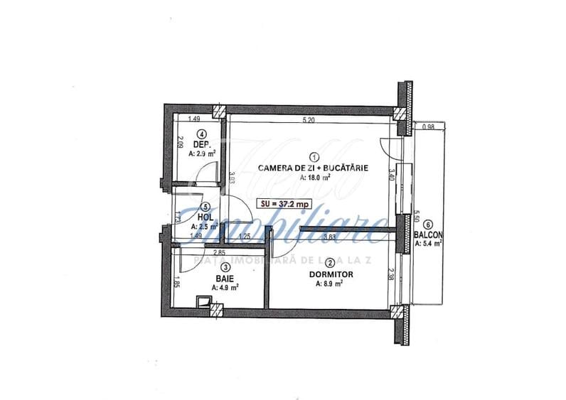 Apartament cu 2 camere semidecomandat în Florești