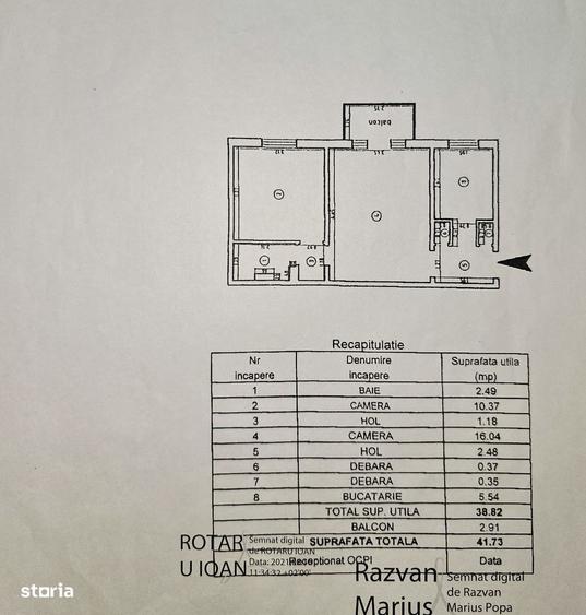 Apartament cu 2 camere semidecomandat în Mircea cel Bătrân