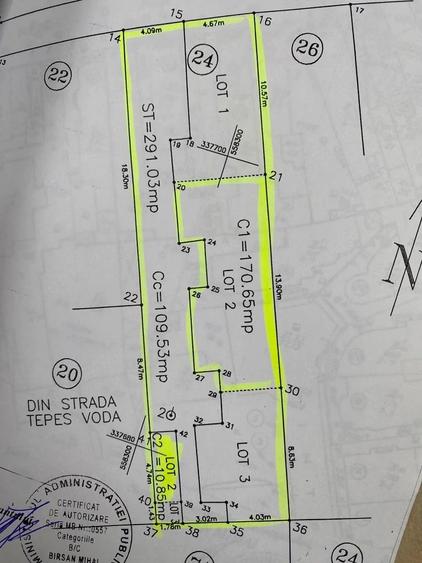 Casă cu 3 camere cu Teren 291 Mp în Exterior Vest