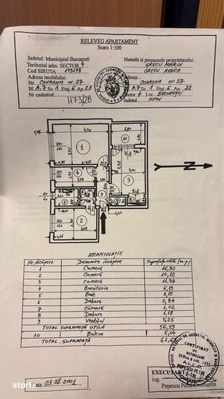 Apartament cu 3 camere decomandat în Berceni