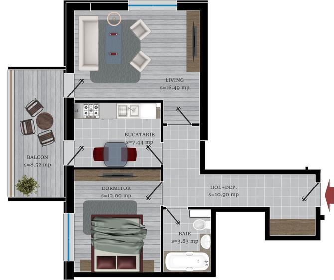 Apartament 2 camere, strada Coralului, rond Cristalului, Bragadiru - 1