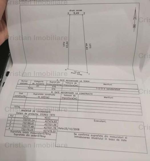Teren intravilan de 576 mp, în Brăilița