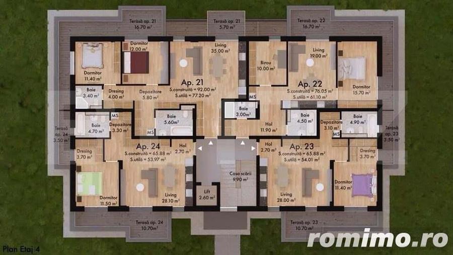 Apartament 2 camere , 52.60 mp , Green Residence - 14