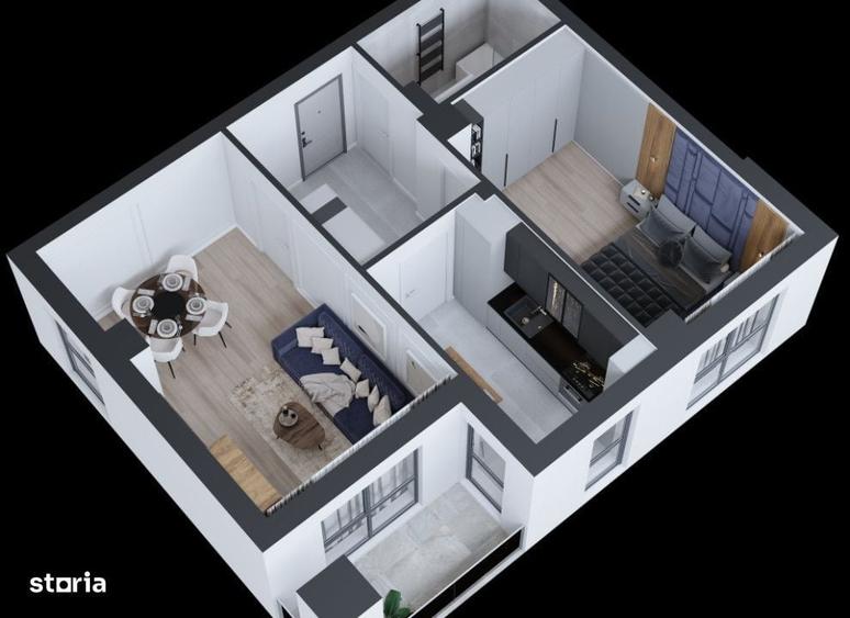 Apartament cu 2 camere în Cug