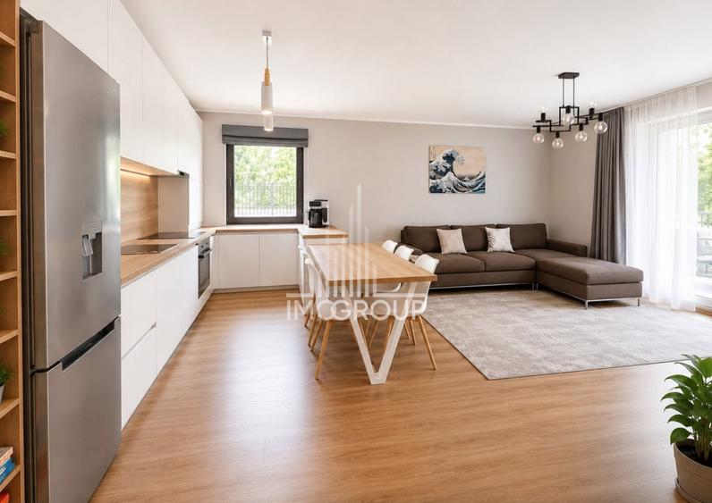Apartament cu 3 camere semidecomandat, mobilat în Europa