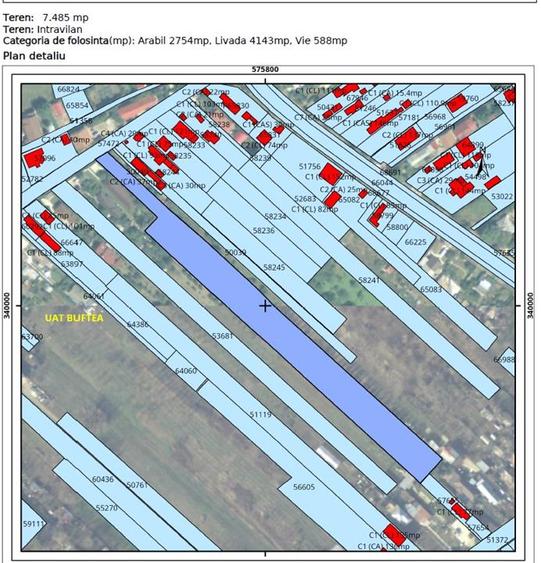 Teren Construcții intravilan de 7485 mp, în Central