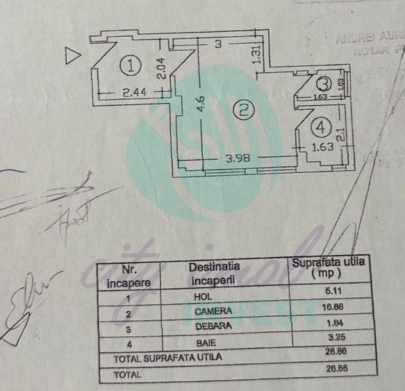 Garsoniera de închiriat  lângă Parcul Izvor | Centrala Proprie - 4