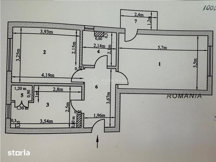 Apartament cu 2 camere decomandat în Mazepa 1