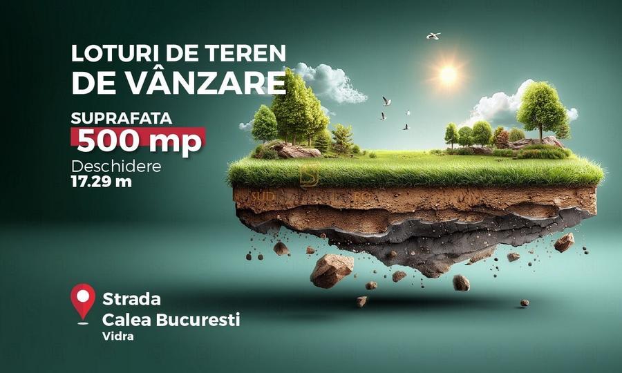 Teren agricol intravilan de 500 mp, în Vidra