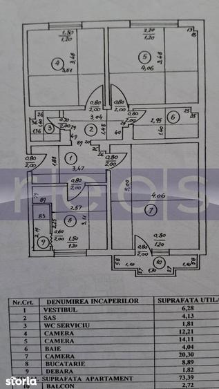 Apartament cu 3 camere în Nerva Traian