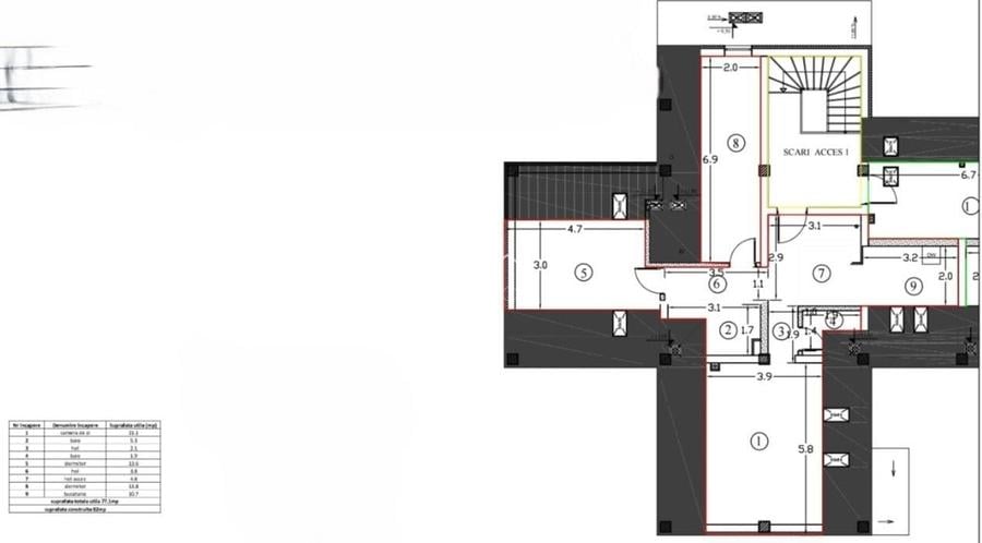 Apartament cu 3 camere decomandat în 7 Noiembrie