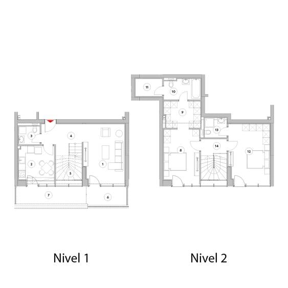 Penthouse cu 3 camere decomandat în Pipera