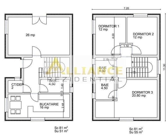 Casă cu 4 camere cu Teren 380 Mp în Central