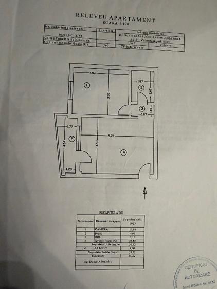 Apartament cu 2 camere decomandat, mobilat în Central