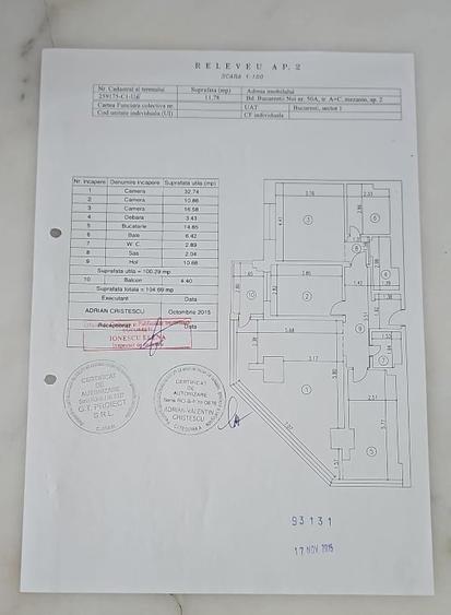 Apartament cu 3 camere decomandat, mobilat în Bucureștii Noi