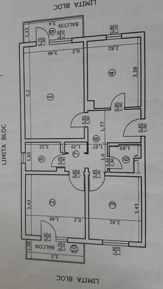 Apartament cu 3 camere decomandat în Central